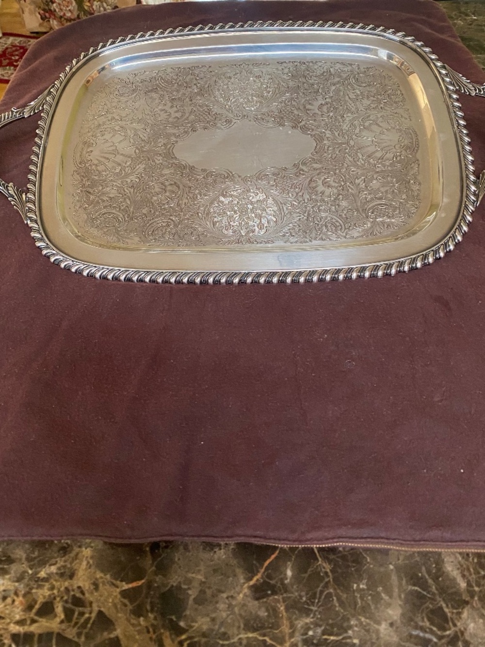 Vintage W & S B (Blackinton)  Silver Plated Tray